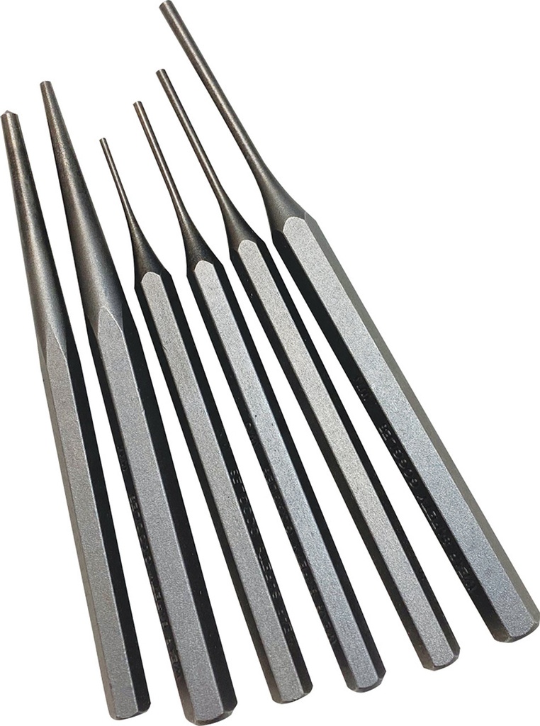 PG210 - 6-PC PRECISION PUNCH SET, INCLUDES CENTER, PIN & SOLID PUNCHES