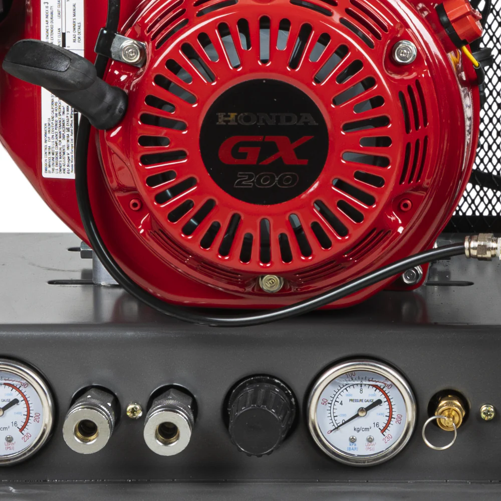 Gas Air Compressor with Honda GX200 Engine