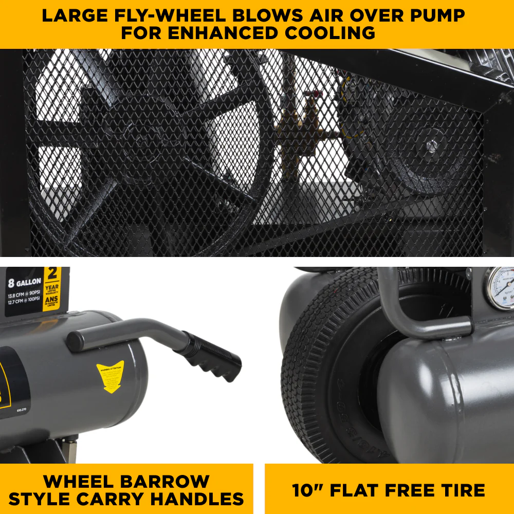 Gas Air Compressor with Honda GX200 Engine