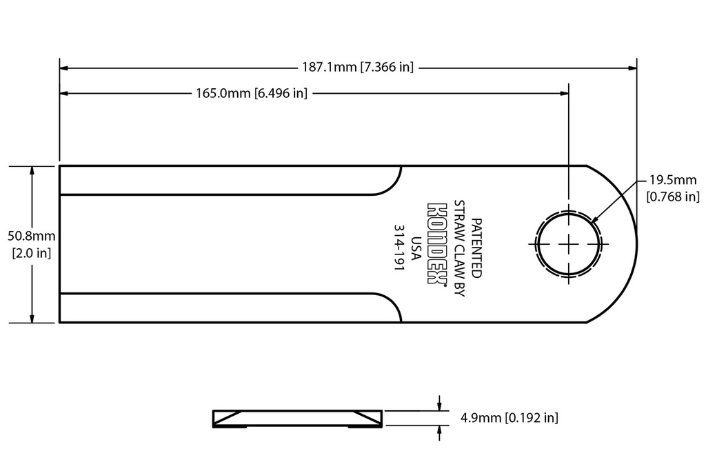 John Deere Straw Claw Chopper Blades. Pack of 8