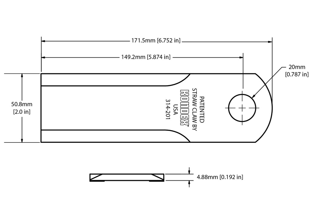 New Holland & Fendt Straw Claw Chopper Blade. Pack of 8