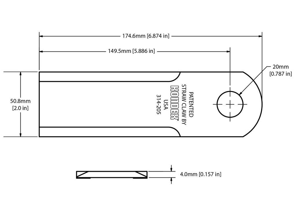 Claas Straw Claw Chopper Blades. Pack of 8