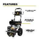 3,800 PSI 2.5 GPM Cold Water Gas Pressure Washer