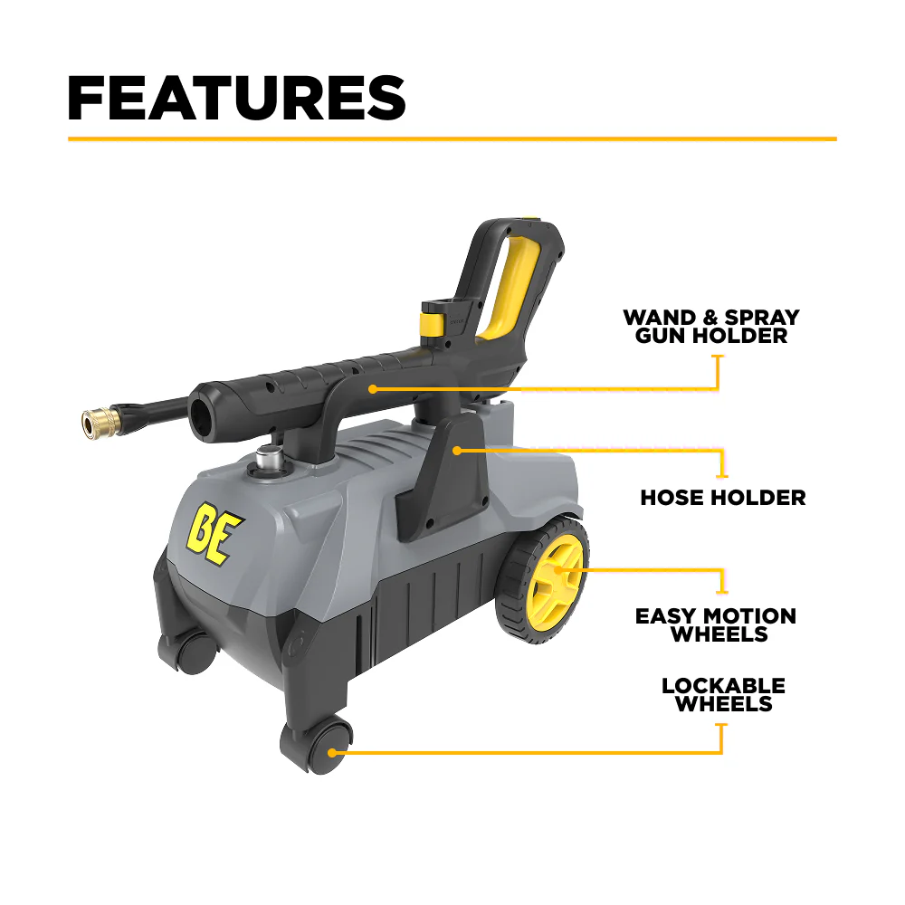 2,000 PSI 1.8 GPM Electric Pressure Washer