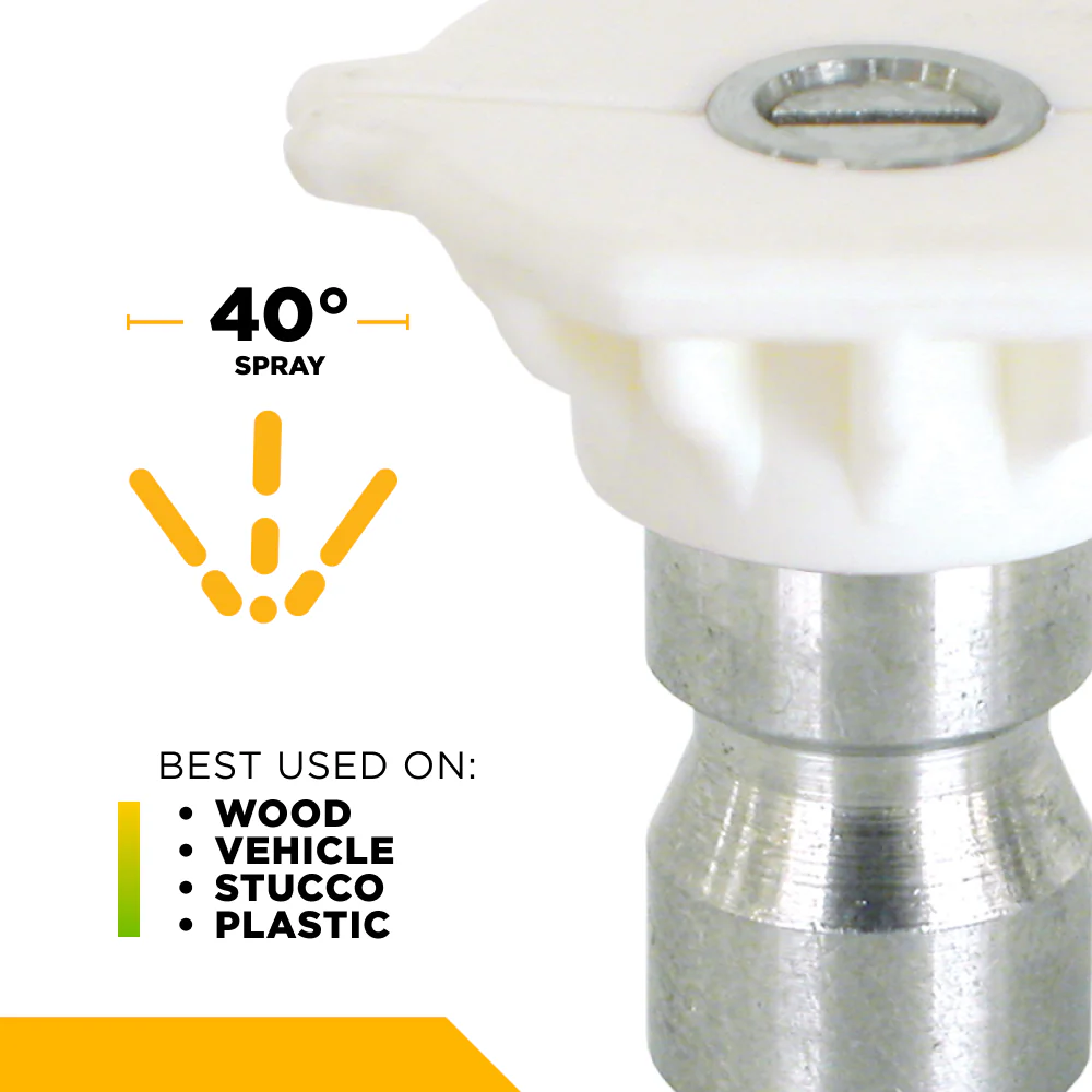 Quick Connect Pressure Washer 3.0 Nozzle Set with 0°, 15°, 40° and Soaper