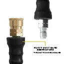 25' x 1/4" 4000 PSI Steel Braid Pressure Washer Hose with Quick Connect Fittings