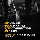 50' 6000PSI 3/8" Non Marking Rubber Hose