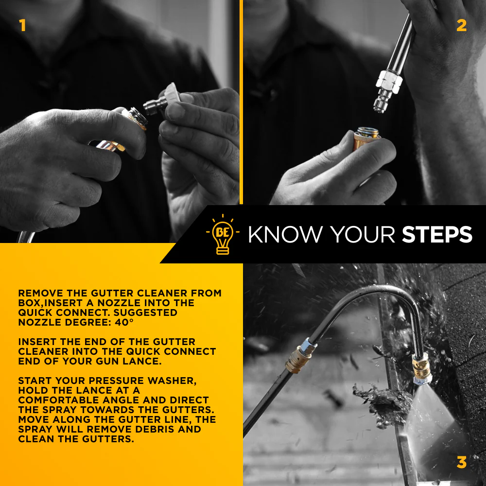 1/4" Quick Connect Gutter Cleaner