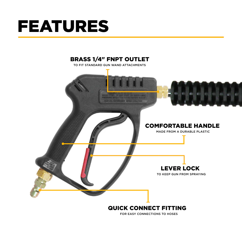 36" Pressure Washer Gun & Wand Assembly