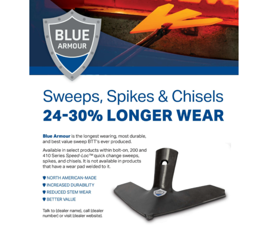 SWEEP .250"(6.4MM) X 6"(150MM) - Blue Armour