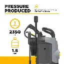 2,350 PSI 1.8 GPM Cold Water Corded Electric Pressure Washer with 4-Wheel 360° Steering