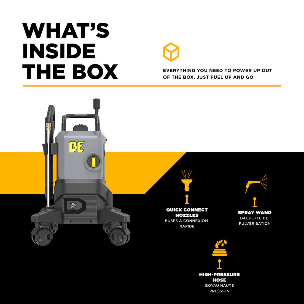 2,350 PSI 1.8 GPM Cold Water Corded Electric Pressure Washer with 4-Wheel 360° Steering