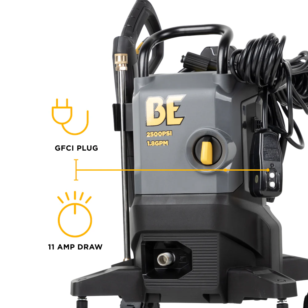 2,350 PSI 1.8 GPM Cold Water Corded Electric Pressure Washer with 4-Wheel 360° Steering