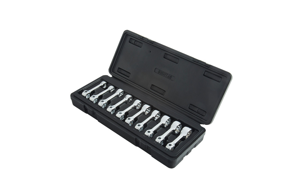 PG163 - 10-PC 3/8" DRIVE 12 POINT METRIC TORQUE ADAPTER SET, 2" LONG, 10MM-19MM