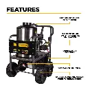 4,000 PSI 4.2 GPM Gas Direct Drive Diesel Fired Hot Water Pressure Washer with Honda GX390 Engine and General Triplex Pump
