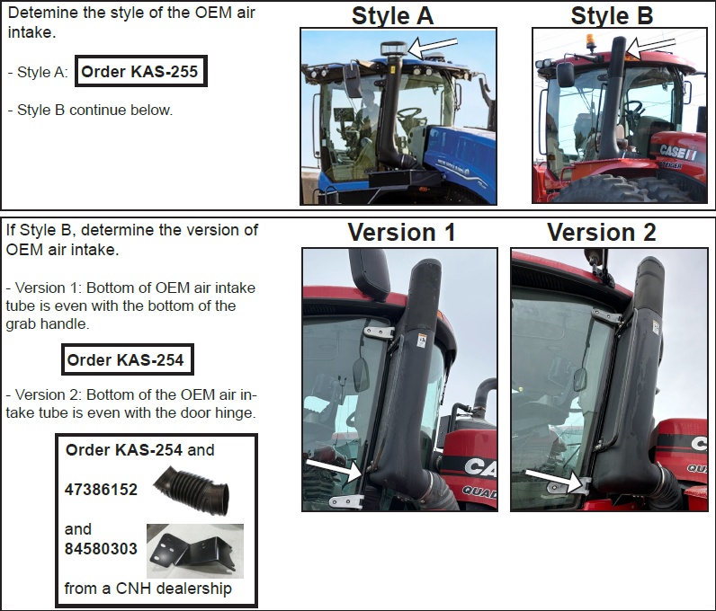 Kit Pre-Cleaner & Adaptor - CNH 4WD Tractors