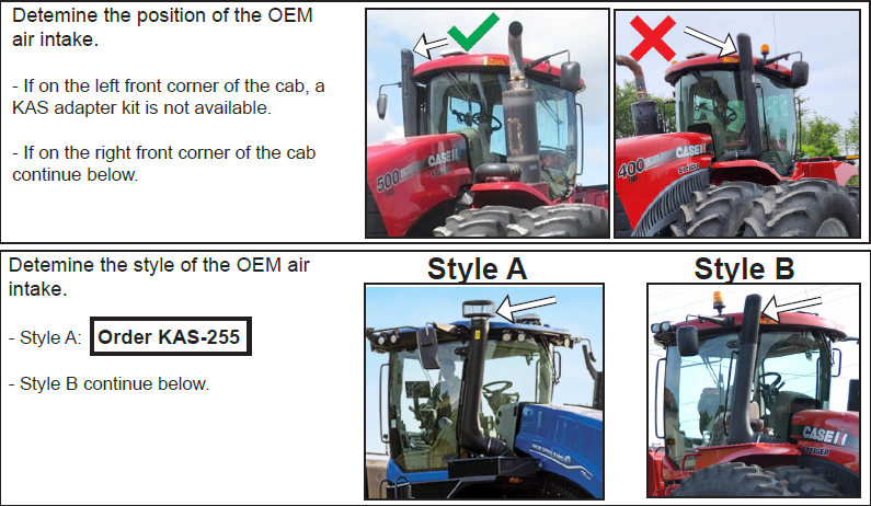 Kit Pre-Cleaner & Adaptor - CNH 4WD Tractors w/Circular Intake