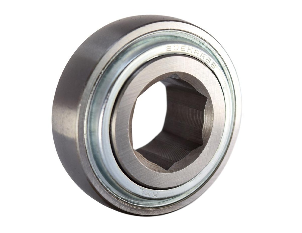 Single Row Ball Bearing; Hex 1" Bore; 62MM Outside Diameter; 16MM Outer Width; 24MM Inner Width; 2 Seals