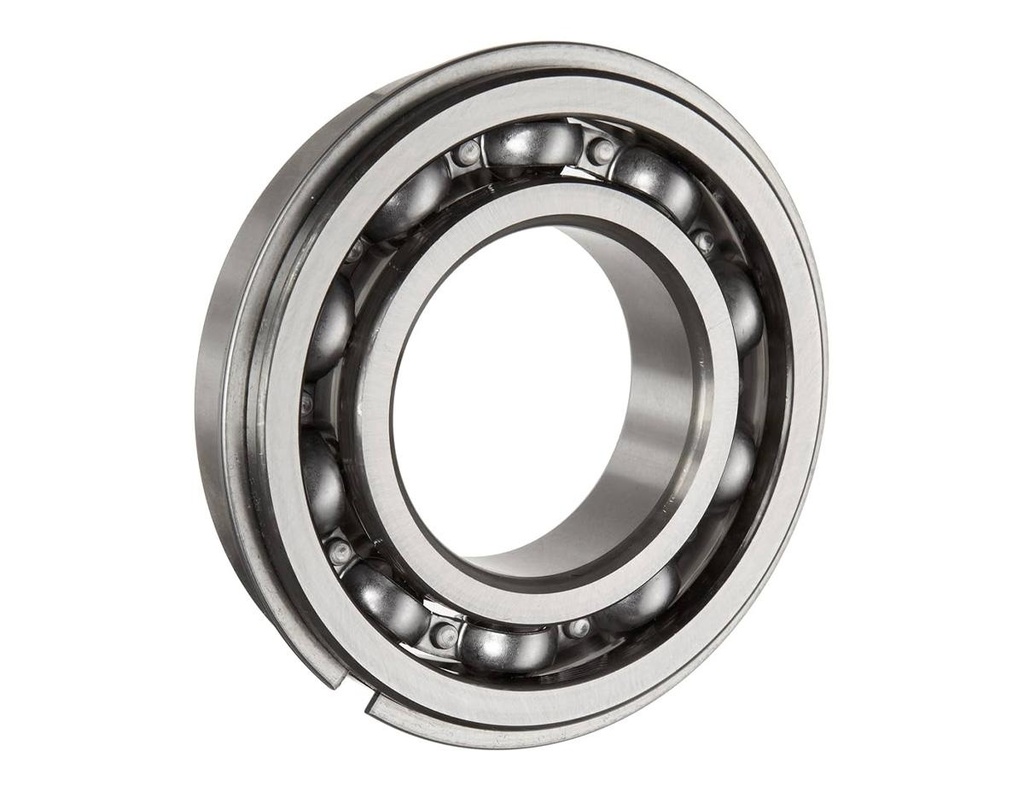 Single Row Ball Bearing; 65MM Bore; 100MM Outside Diameter; 18MM Outer Race Width; Open; Snap Ring Groove