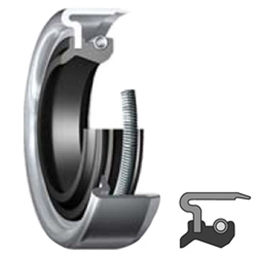 Lip Seal; 1-1/4" Shaft Dia; 1-3/4" Housing Bore; 1/4" Nominal Width; Nitrile Lip; Solid Seal