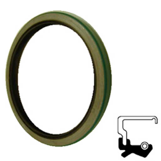 Lip Seal; 1-15/16" Shaft Dia; 2.762" Housing Bore; 1/2" Nominal Width; Nitrile Lip; Solid Seal