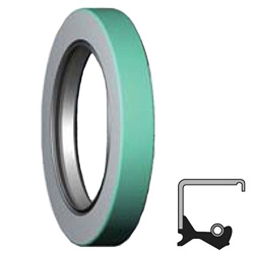 Lip Seal; 2-1/8" Shaft Dia; 2-7/8" Housing Bore; 7/16" Nominal Width; Nitrile Lip; Solid Seal