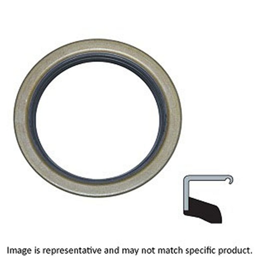 Lip Seal; 2-1/4" Shaft Dia; 3.371" Housing Bore; 3/8" Nominal Width; Nitrile Lip; Solid Seal