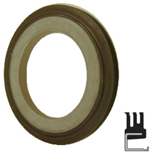 Lip Seal; 2.496" Shaft Dia; 3.672" Housing Bore; 5/16" Nominal Width; Nitrile Lip; Solid Seal
