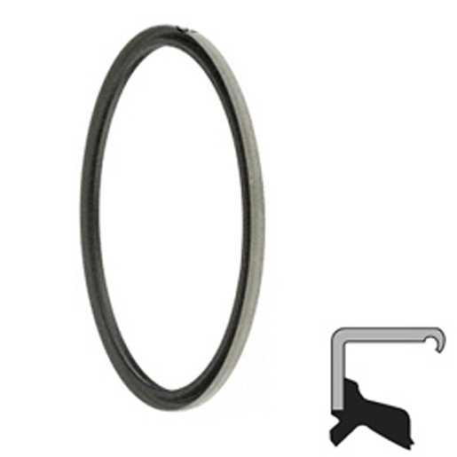 Lip Seal; 3-1/4" Shaft Dia; 3-3/4" Housing Bore; 1/4" Nominal Width; Nitrile Lip; Solid Seal