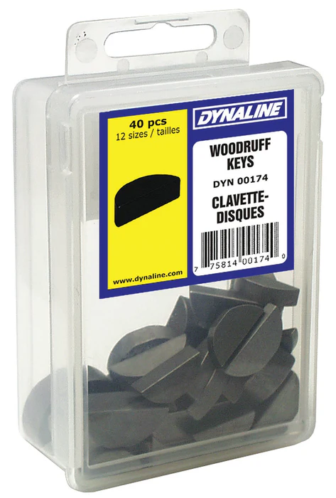 Woodruff Key Dynakit, 12 Sizes / 40 Pieces