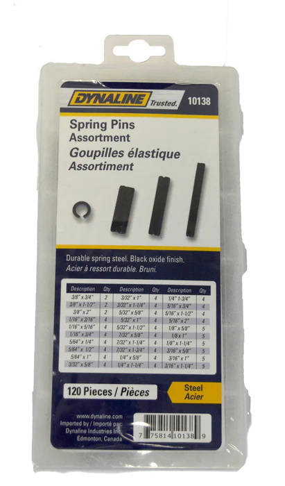 Spring Pin Assortment, 120 Pieces