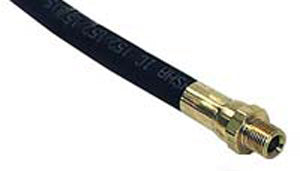 Packaged Nylon Grease Hose -18", 1/8" NPT ends. 4500psi SWP