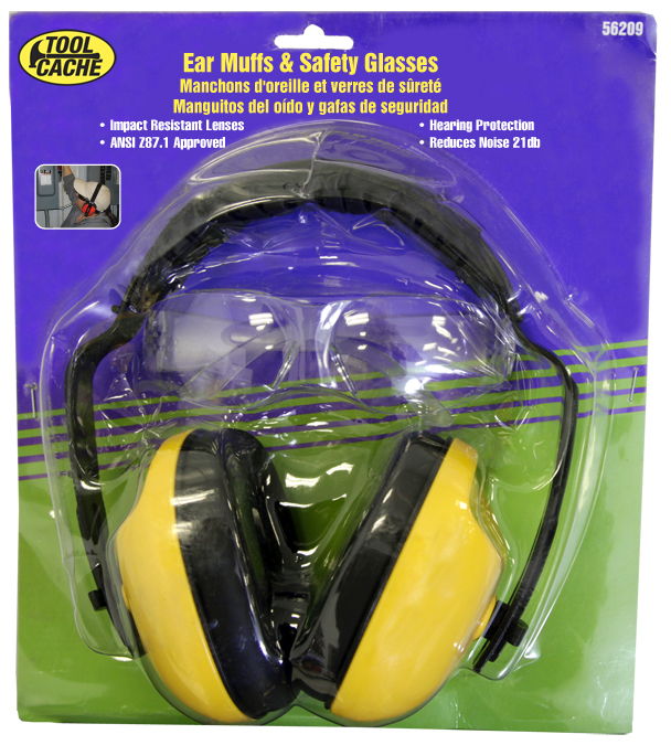 Ear Muffs and Safety Glasses Set