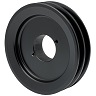 Transmission Pulley; 2 Grooves; 4-1/4" Outside Diameter; Bushed; H Bushing Series; 3L | 4L | A Belt Series