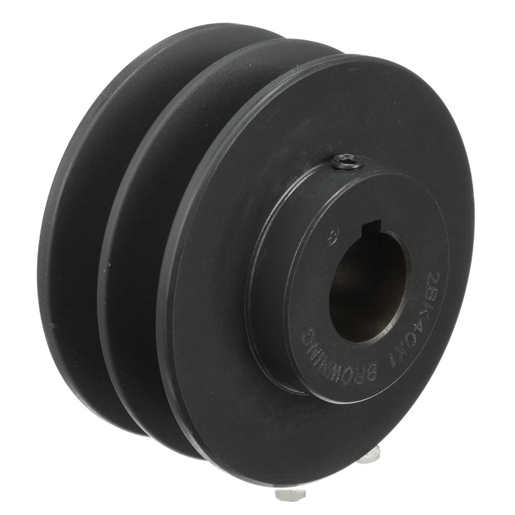 Transmission Pulley; 1" Bore; 2 Grooves; 3.95" Outside Diameter; Finished Bore; No Bushing; 4L | A | 5L | B Belt Series