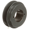 Transmission Pulley; 1 Groove; 3.55" Outside Diameter; Bushed; H Bushing Series; 4L | A | 5L | B Belt Series