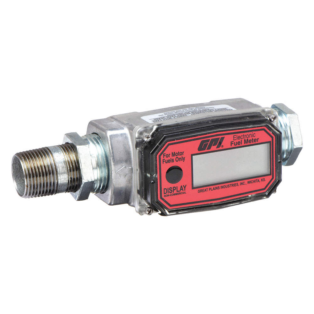 ELECTRONIC FLOWMETER, FUEL METER, TURBINE, 1 IN FNPT, 1 IN CONNECTION SIZE, FNPT, 3 GPM TO 30 GPM