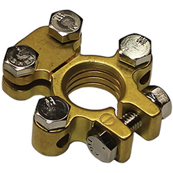 6-1 AWG Negative Brass Battery Terminal with Accessory Capability