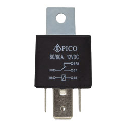 12V DC 80/60A SPDT Large Blade Relay Without Resistor/Diode