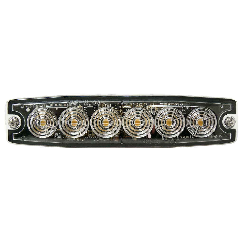 5" LED Warning Light 23-Pattern Amber/Amber