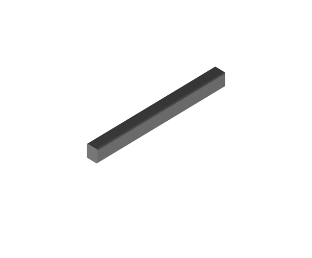 Series 12/14/1800; Male Rectangle Shaft; 1" x 1-1/8"; 72" Length