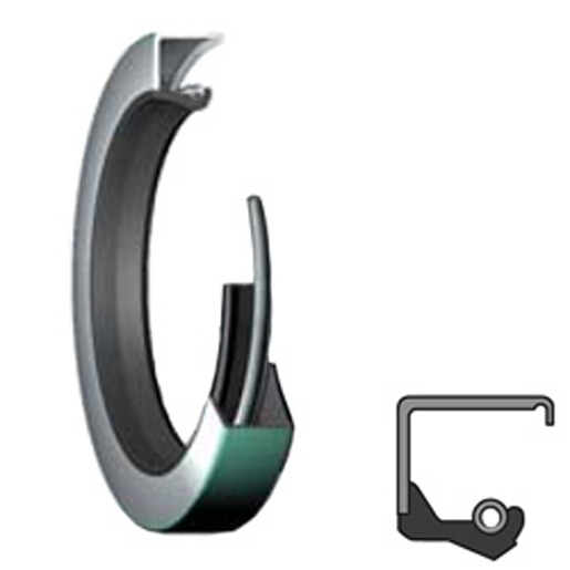 Lip Seal; 3-7/16" Shaft Dia; 4.249" Housing Bore; 3/8" Nominal Width; Nitrile Lip; Solid Seal