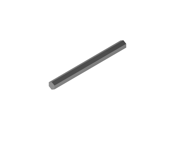 Male Hex Shaft; 1-1/4" Diameter; 72" Length