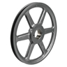 Transmission Pulley; 1 Grooves; 10-1/4" Outside Diameter; Bushed; H Bushing Series; 3L | 4L | A Belt Series