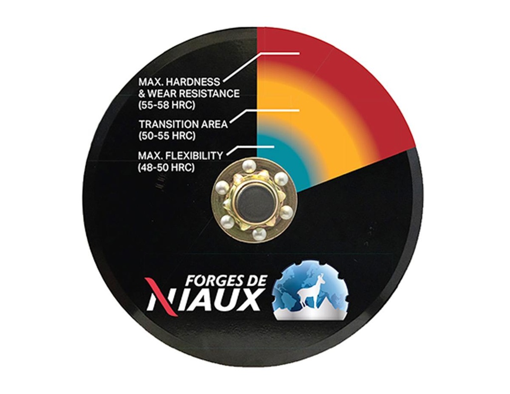 NIAUX200 DISK 15" - RIVETED W/BEARING - FITS JD - HEAVY DUTY