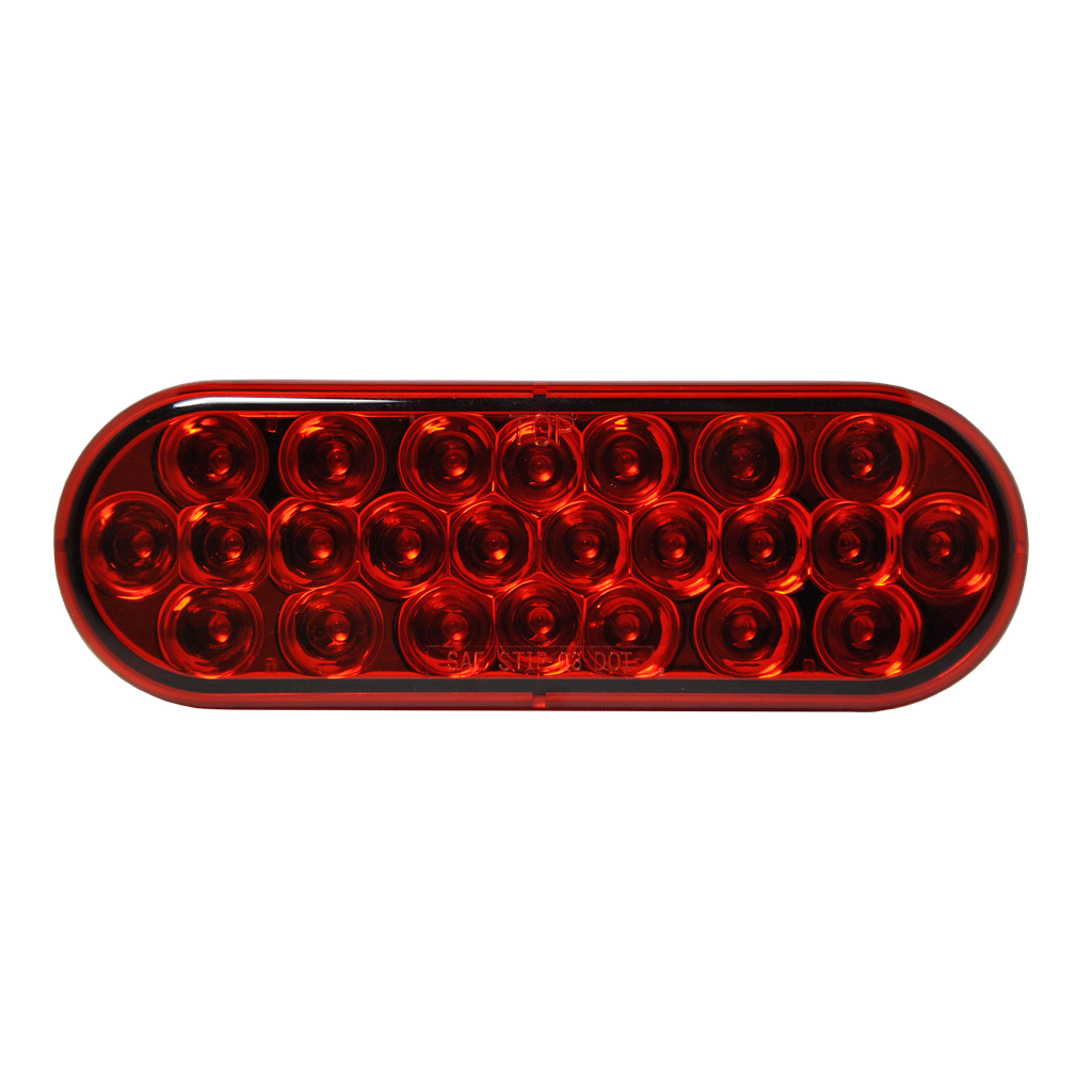 LED Oval S/T/T/P Lamp - Red