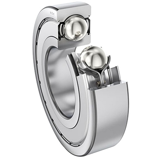 Single Row Ball Bearing; 1-1/4" Bore; 2-1/4" Outside Diameter; 1/2" Outer Race Width; 2 Metal Shields; ABEC 1 | ISO P0; No Filling Slot; No Snap Ring; C0-Medium Internal Clearance; Steel Cage