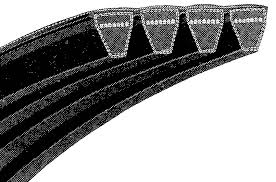 "5V" series cogged v-belt, 190" outside measurement, 4 banded