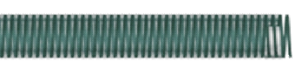 1" Universal PVC Helix Water Suction Hose; Green; 100' Roll