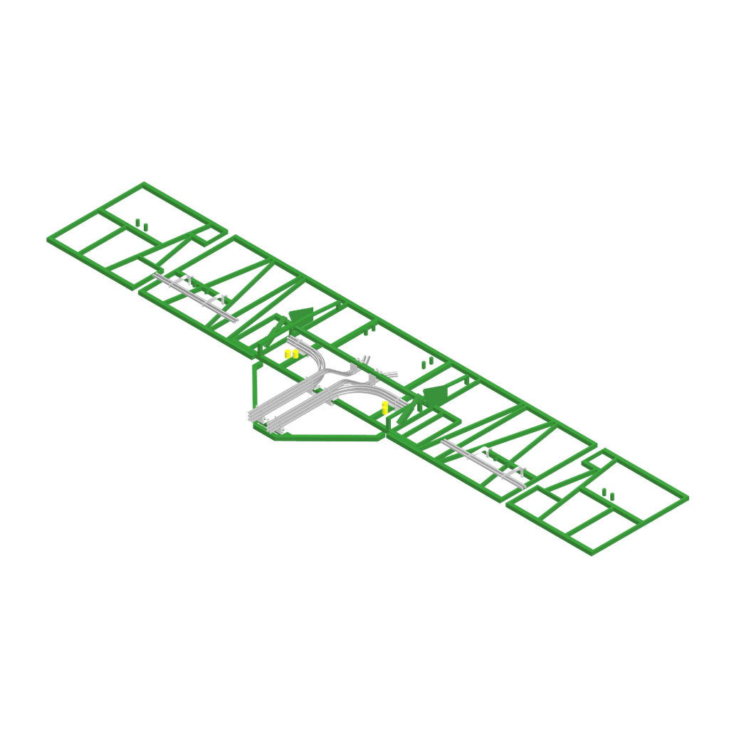 John Deere 1870 Kit for 56 FT - 6 Run Double Shoot TBT Cart - 2012-2019